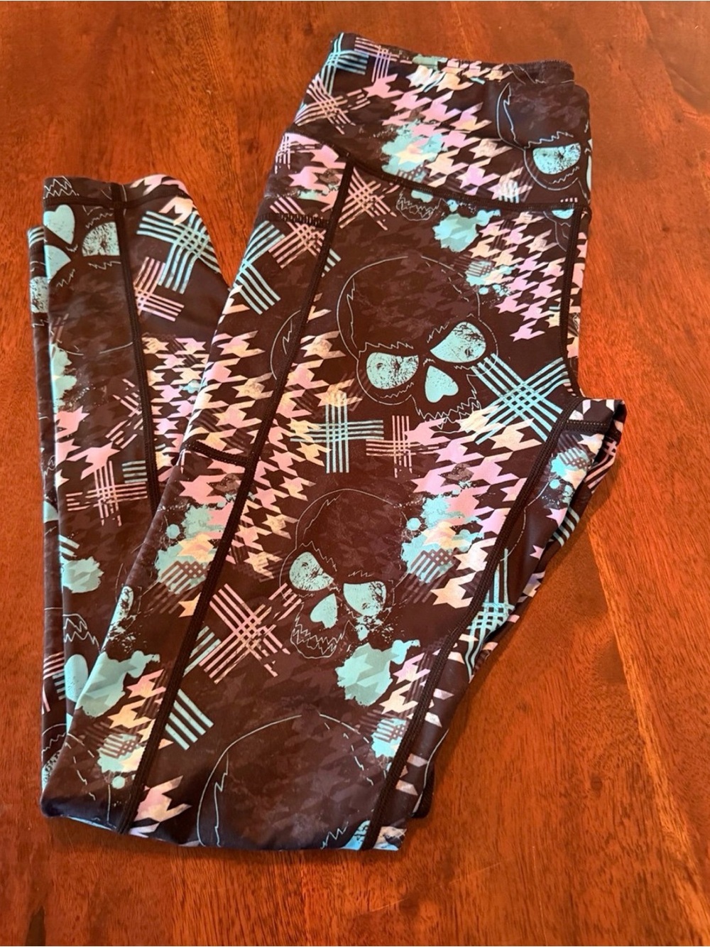 Constantly Varied Gear Abstract Skulls Capris